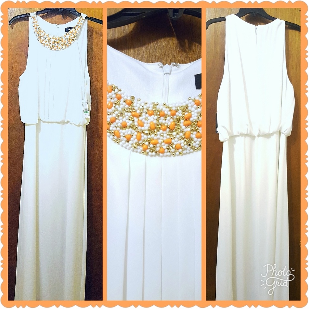 Nine West Dress | Formal with Beaded Collar 6 & 8